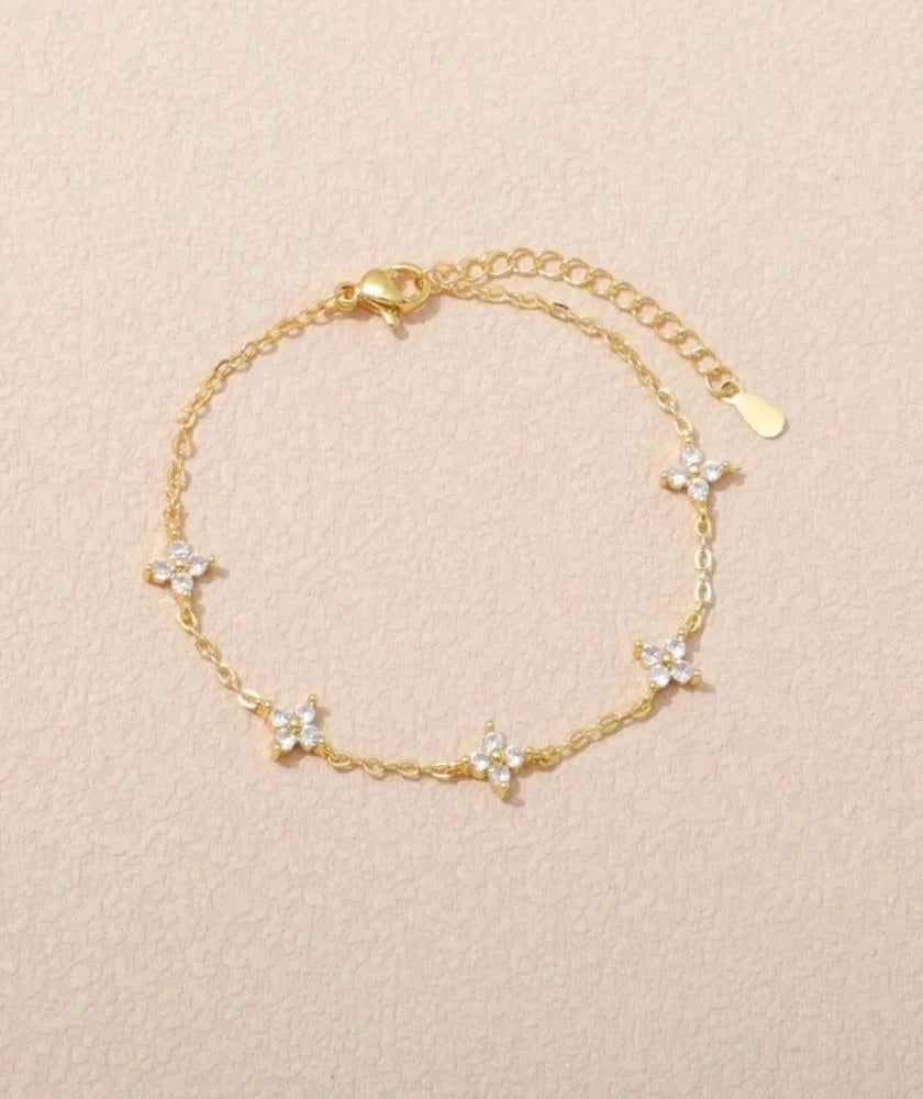 Daisy Sparkle 18K Gold Plated Bracelet