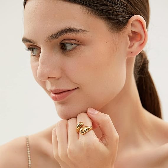 Nova Thread 18K Gold-Plated Ring – Celestial Elegance