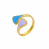 Sunset Duo 18K Gold Plated Enamel Ring