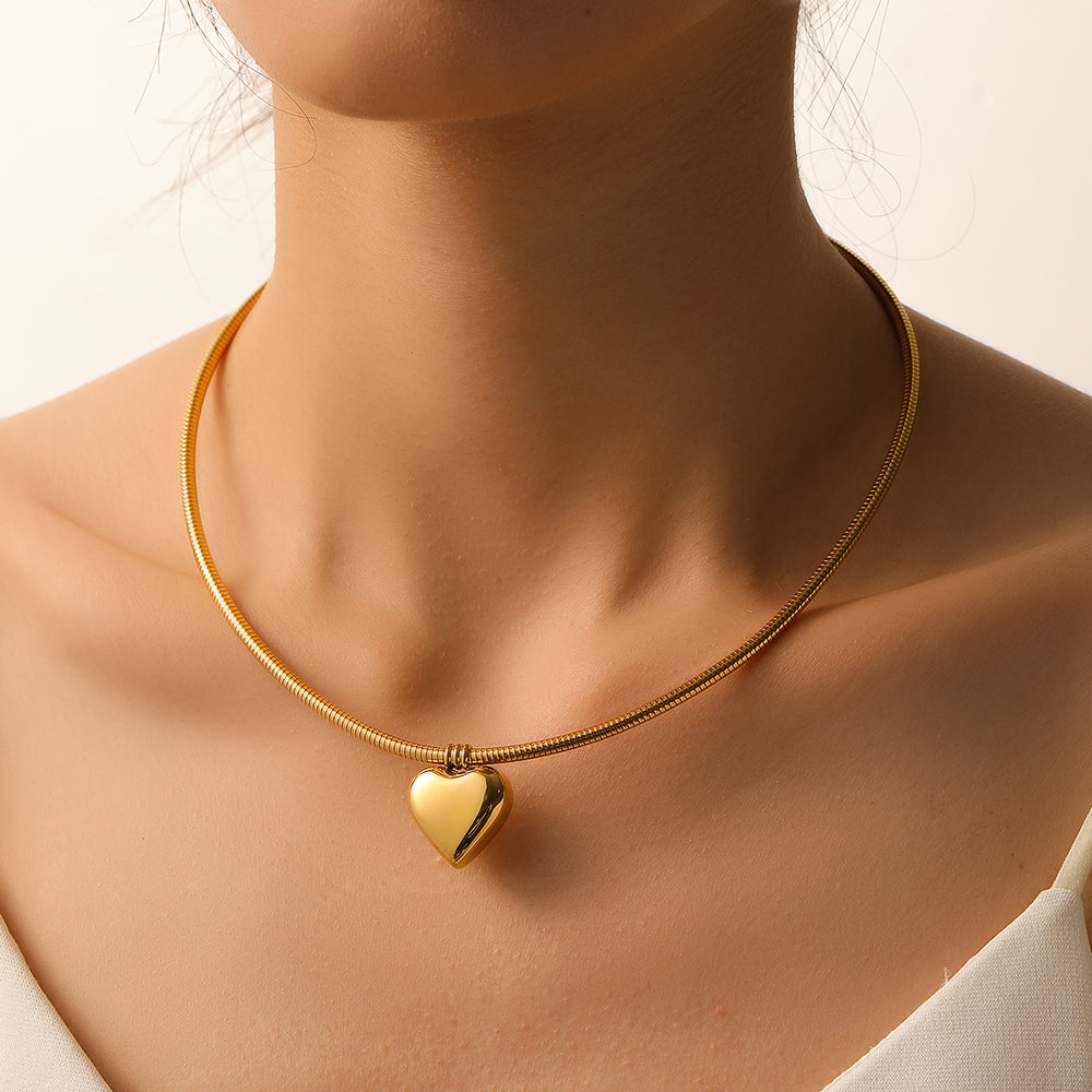 Heart Drops 18K Gold-Plated Necklace – Tender Shine