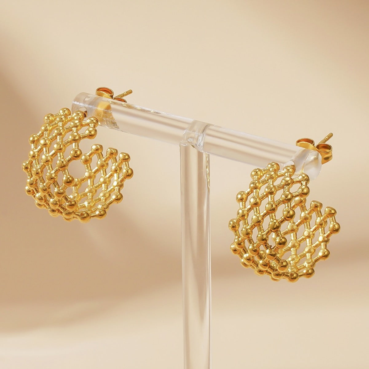 Alvéa Hoops – 18K Gold-Plated Harmony