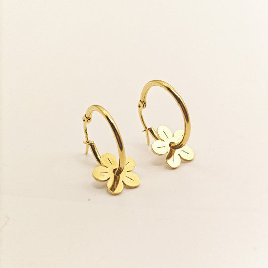 Bloom 18K Gold-Plated Earrings – Petal Glow