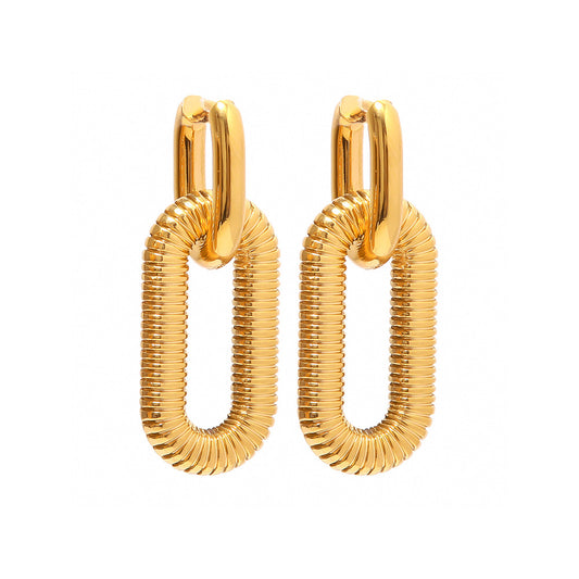 Pavé Orbit 18K Gold-Plated Earrings – Stellar Spark