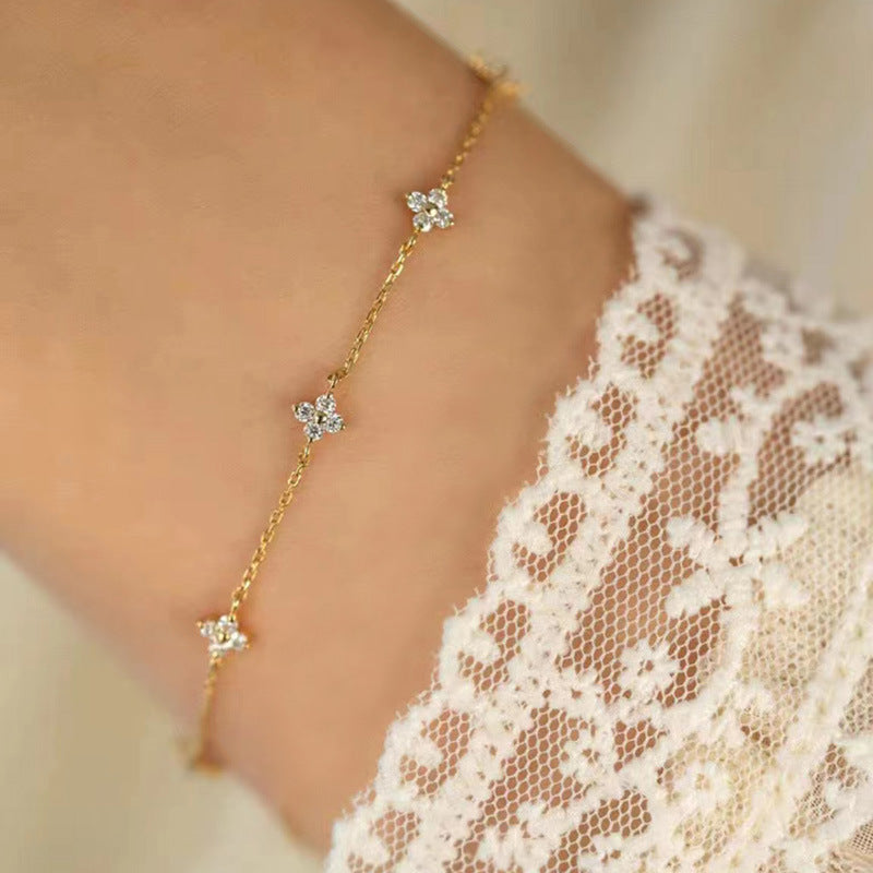Daisy Sparkle 18K Gold Plated Bracelet