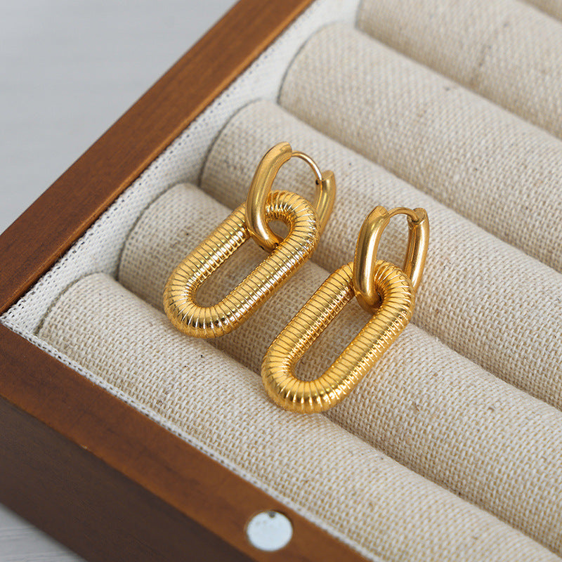Pavé Orbit 18K Gold-Plated Earrings – Stellar Spark