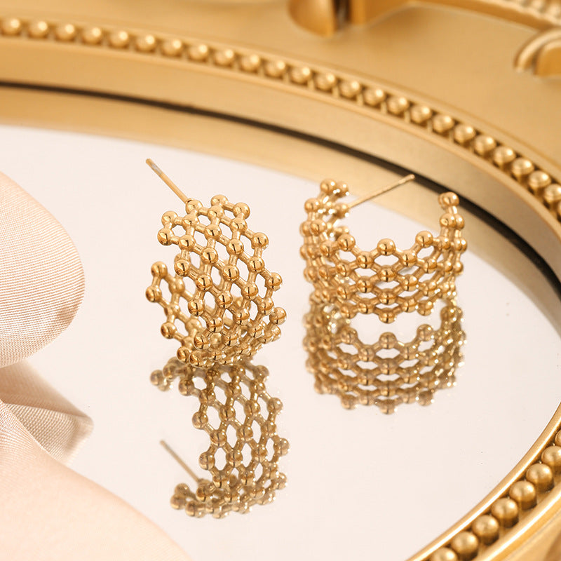 Alvéa Hoops – 18K Gold-Plated Harmony