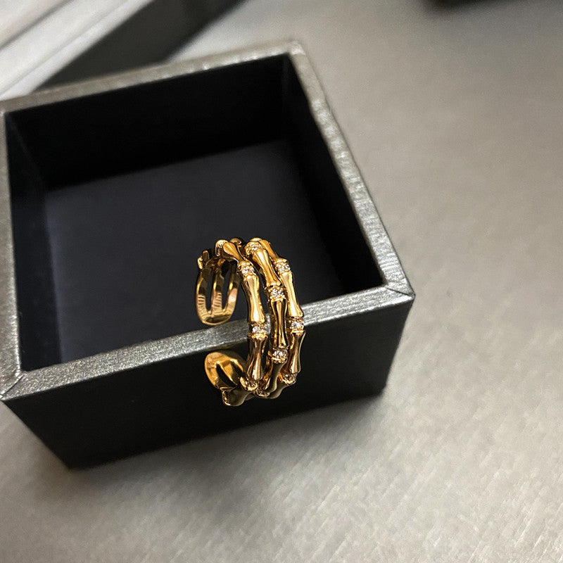 Opulent Knot 18K Gold-Plated Ring – Eternity Design
