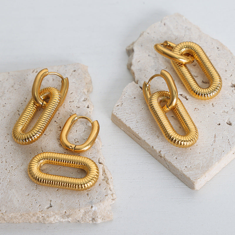Pavé Orbit 18K Gold-Plated Earrings – Stellar Spark