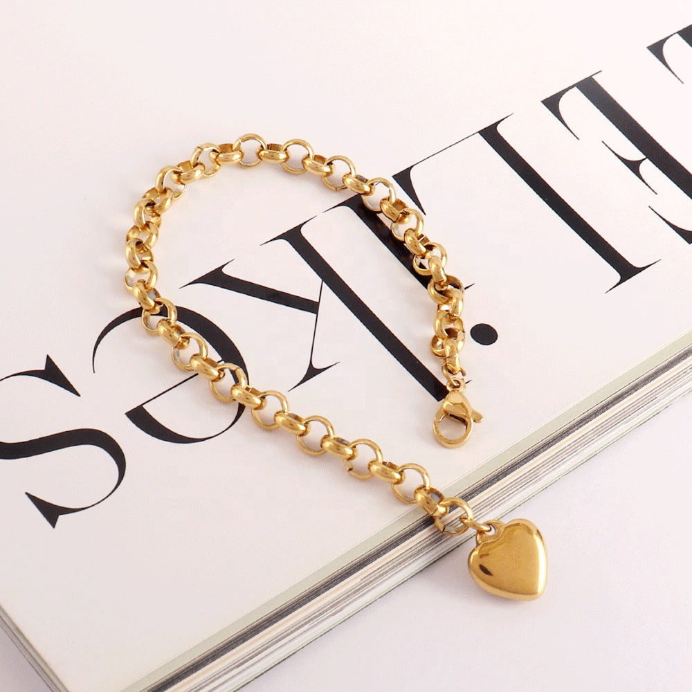 Amora Bracelet – 18K Gold-Plated Heartbeat