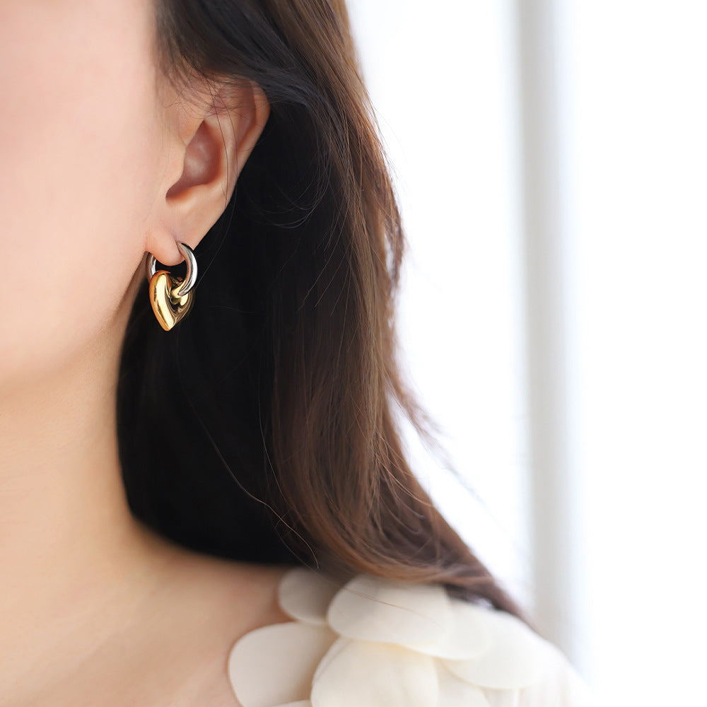 Melted Heart 18K Gold-Plated Earrings – Soft Romance