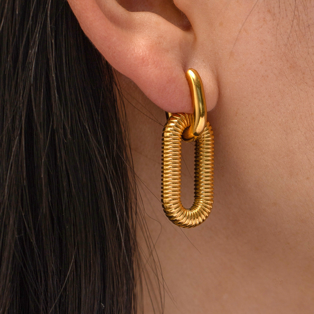 Pavé Orbit 18K Gold-Plated Earrings – Stellar Spark