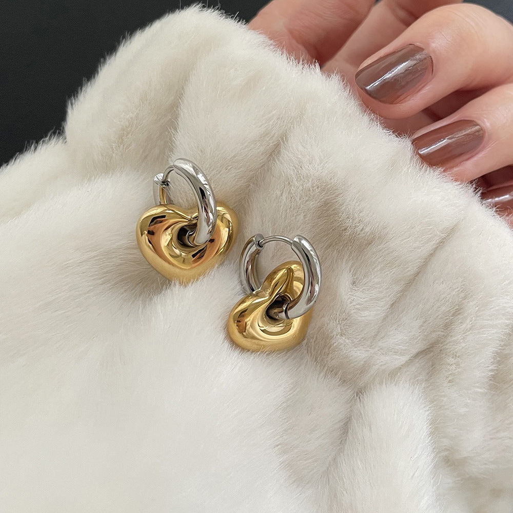 Melted Heart 18K Gold-Plated Earrings – Soft Romance