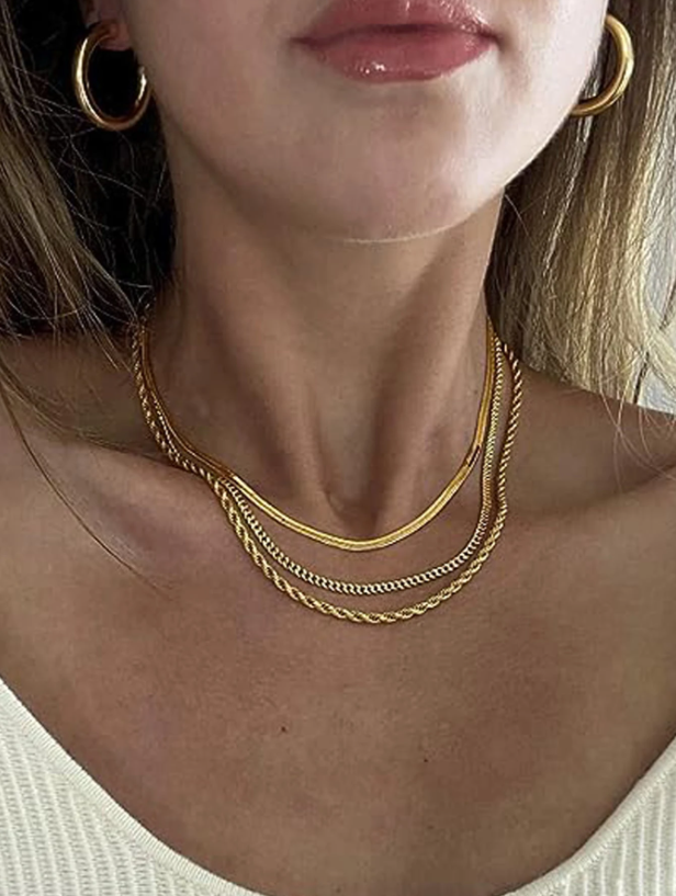 Golden Trio 18K Gold Layered Necklaces