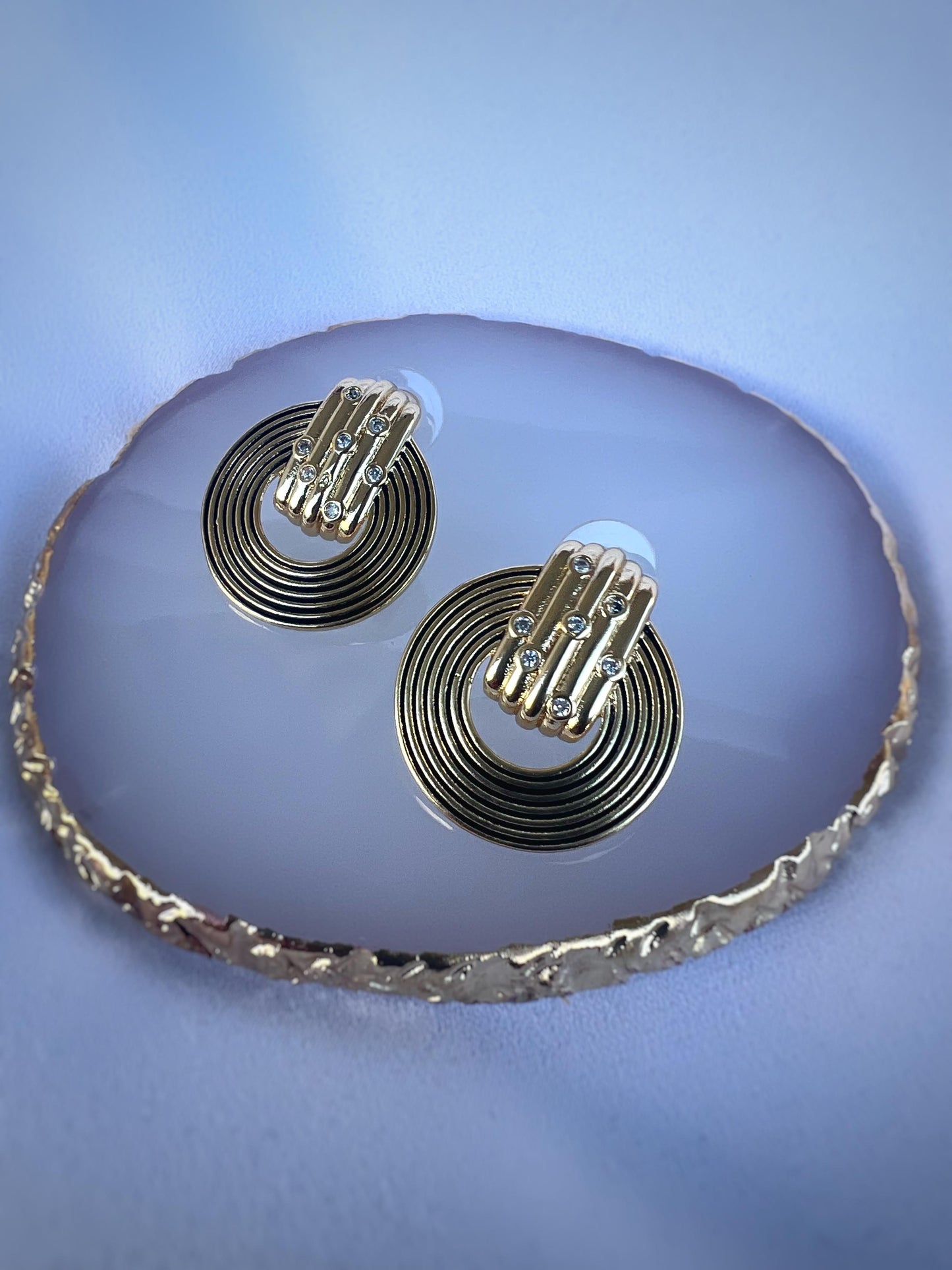 Spiral Orbit 18K Gold-Plated Earrings – Dynamic Elegance