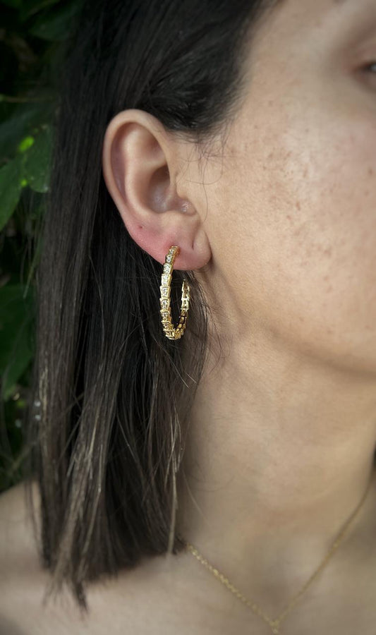 Glamour 18K Gold-Plated Hoop Earrings – Gilded Drama