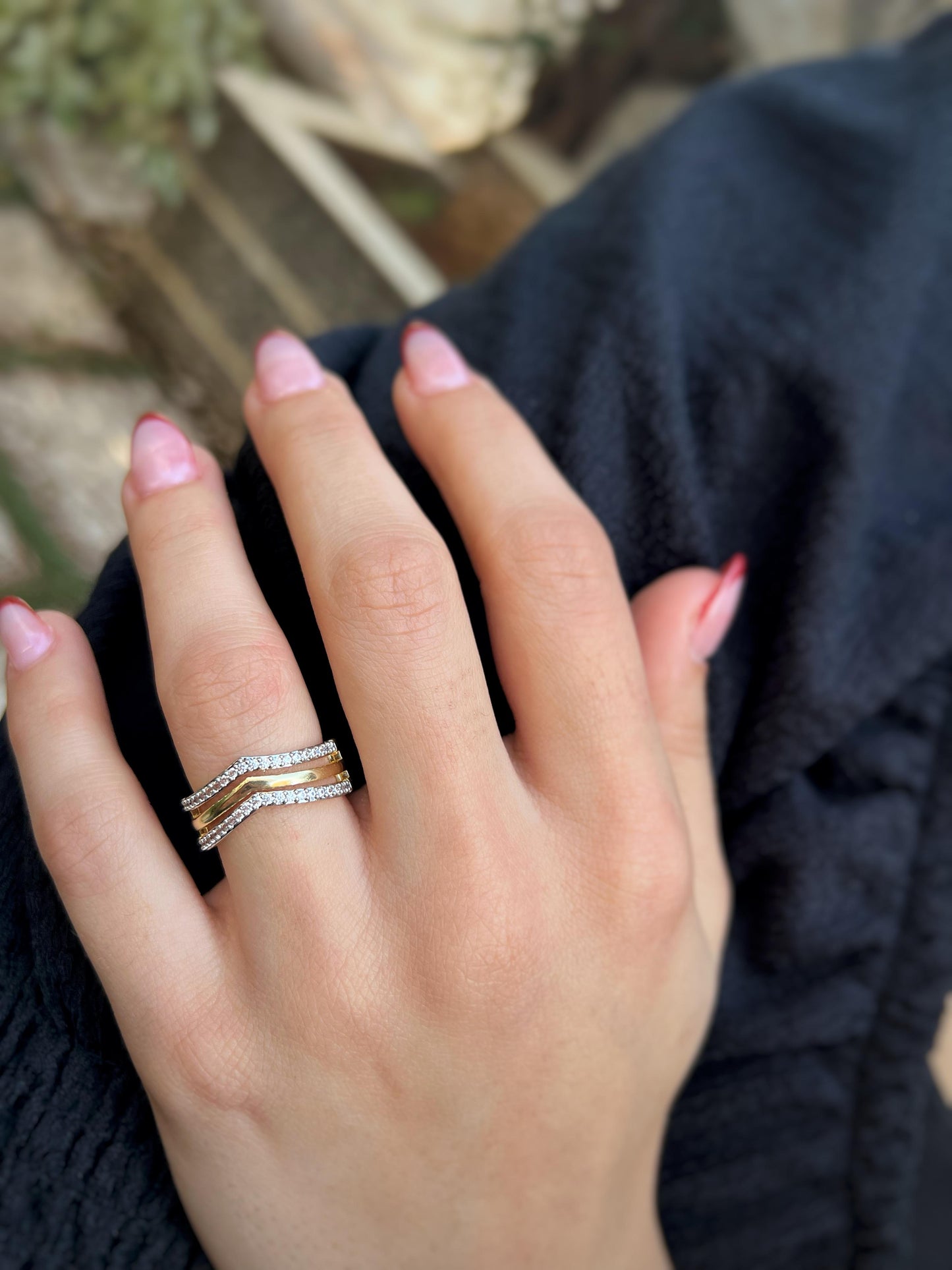 Strata 18K Gold-Plated Ring – Layered Grace