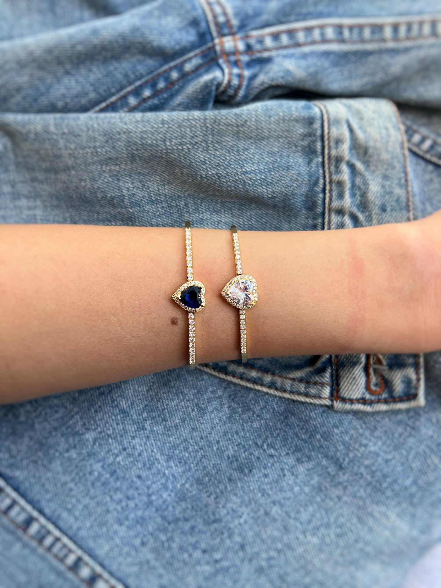 Aurora Heart Luxe 18K Gold-Plated Bracelets – Love’s Glow