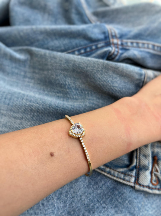 Aurora Heart Luxe 18K Gold-Plated Bracelets – Love’s Glow