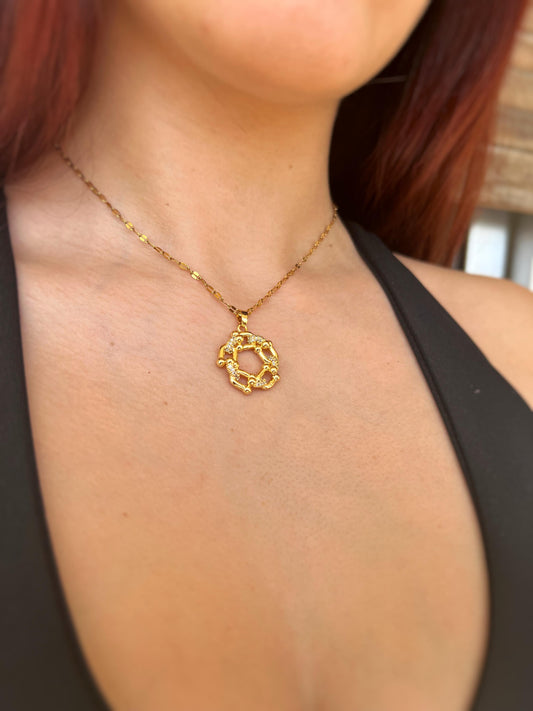 Orbit 18K Gold‑Plated Necklace — Solar Shine