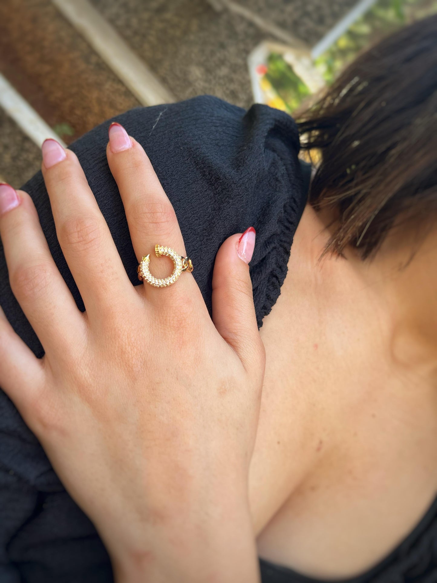 Crescent Charm 18K Gold-Plated Set – Lunar Elegance