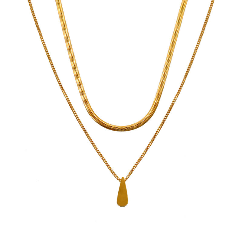 Golden Duo 18K Gold Pendant Necklace