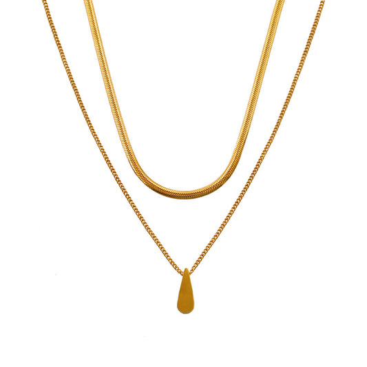 Golden Duo 18K Gold Pendant Necklace