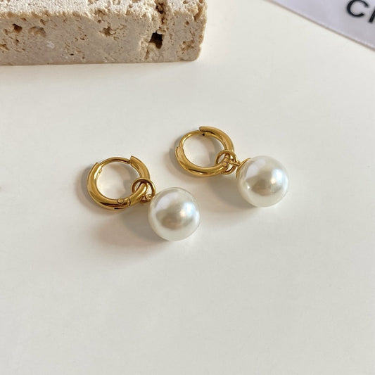 Luna 18K Gold-Plated Hoops – Nightlight Glow
