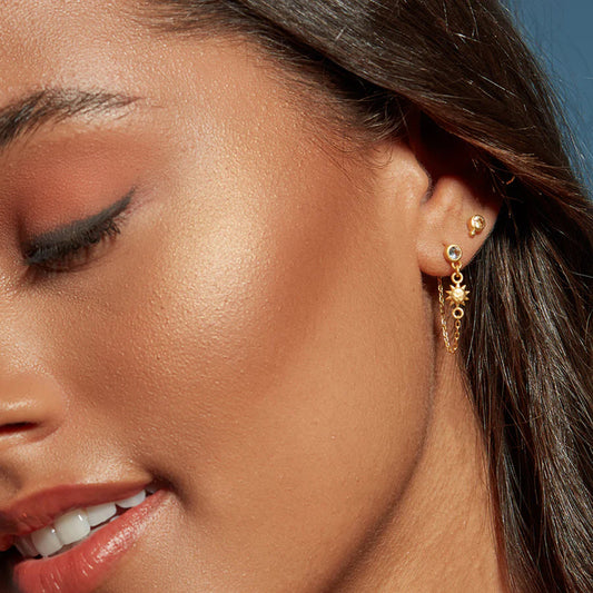 Lumière 18K Gold-Plated Pendant – Radiant Charm