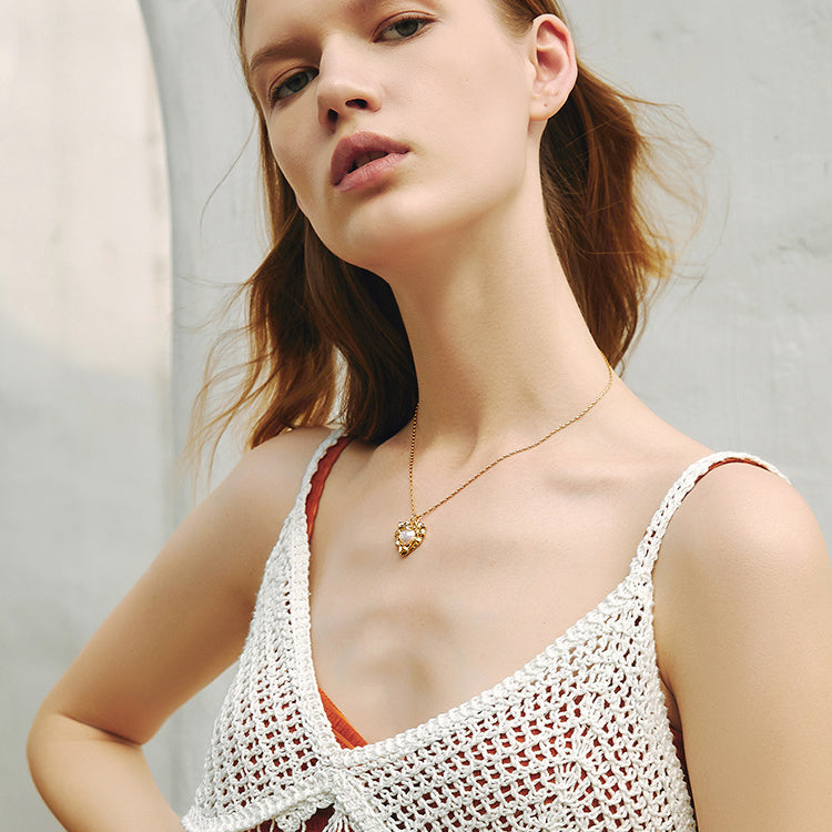 Celestial Whisper 18K Gold-Plated Necklace – Ethereal Charm