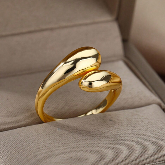 Nova Thread 18K Gold-Plated Ring – Celestial Elegance