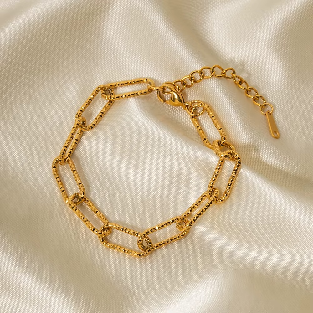 Aurora Link 18K Gold Plated Bracelet