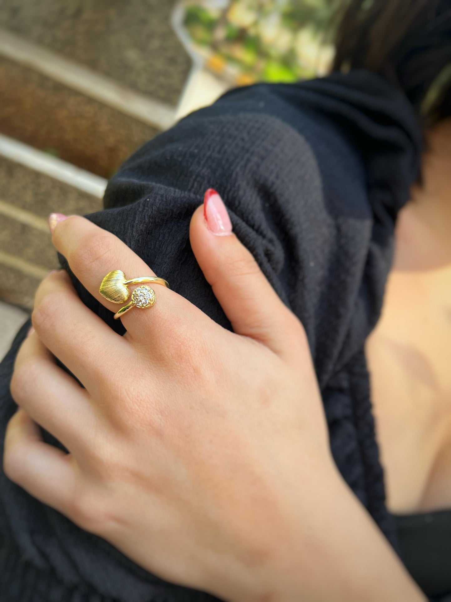 Heartbeat 18K Gold-Plated Ring – Pulse of Love