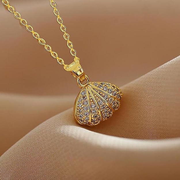 Pearl Shell 18K Gold Plated Necklace