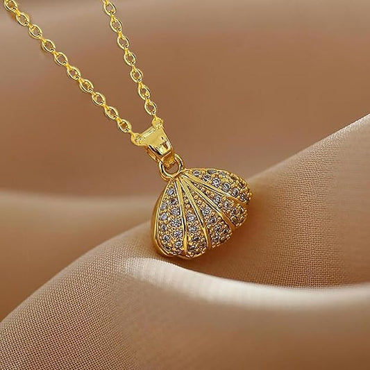 Pearl Shell 18K Gold Plated Necklace